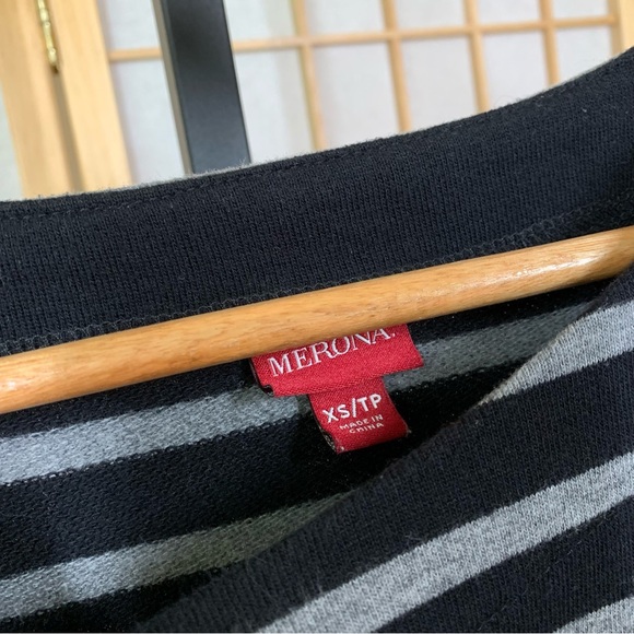 Merona Long Sleeve Striped Jersey Knit Dress - Picture 6 of 11